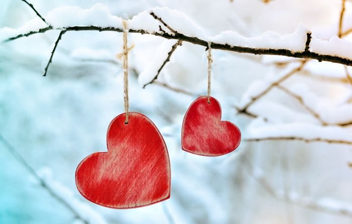 Dva srca na snegu za ljubavni horoskop