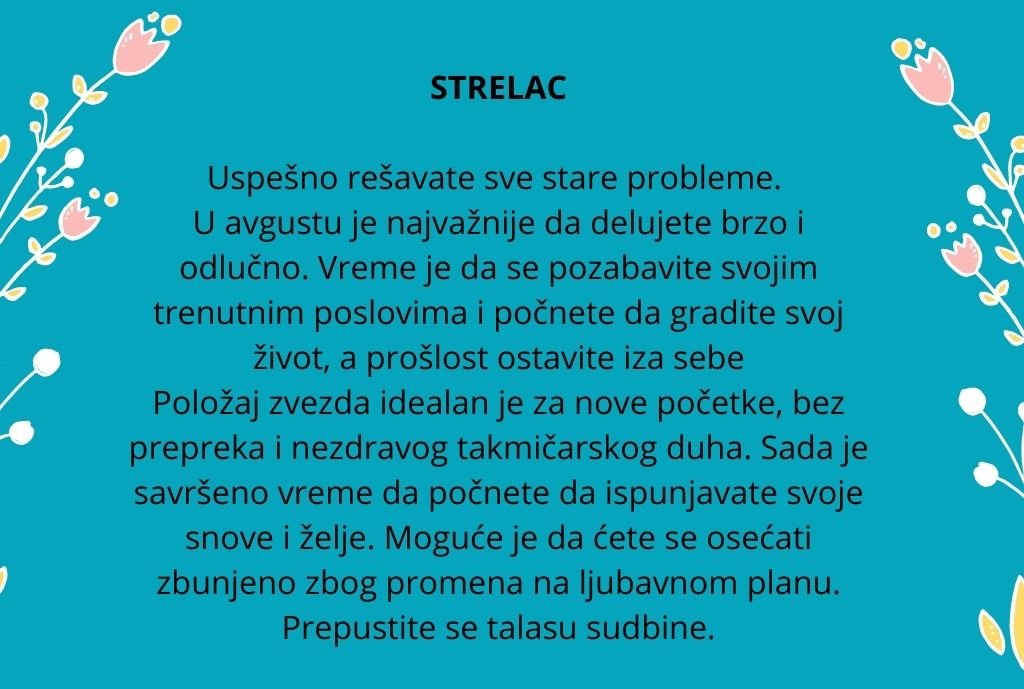 mesecni horoskop avgust 2021 godine