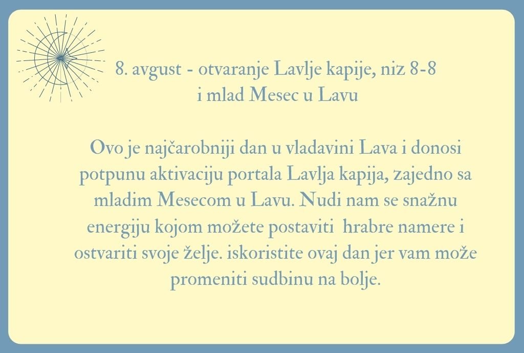  horoskop vladavina lava od 22 jula