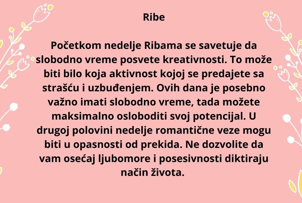Nedeljni horoskop od 19 do 25 jula 2021 godine
