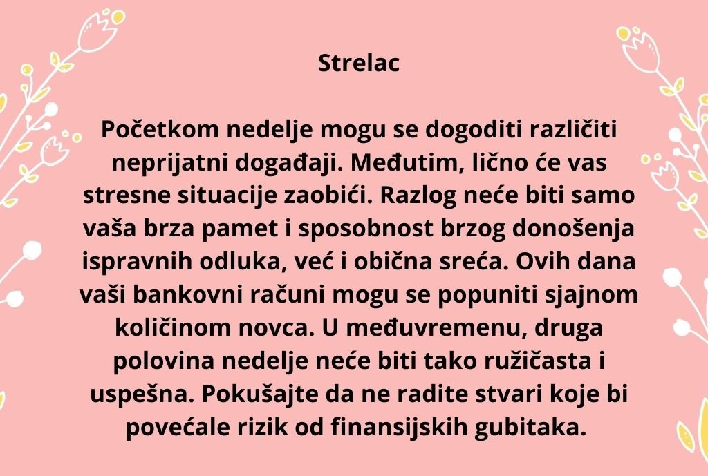 Nedeljni horoskop od 19 do 25 jula 2021 godine