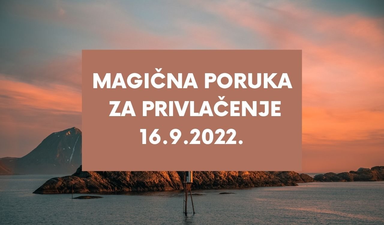 Poruka manifestacije za petak 16 septembar 2022 godine