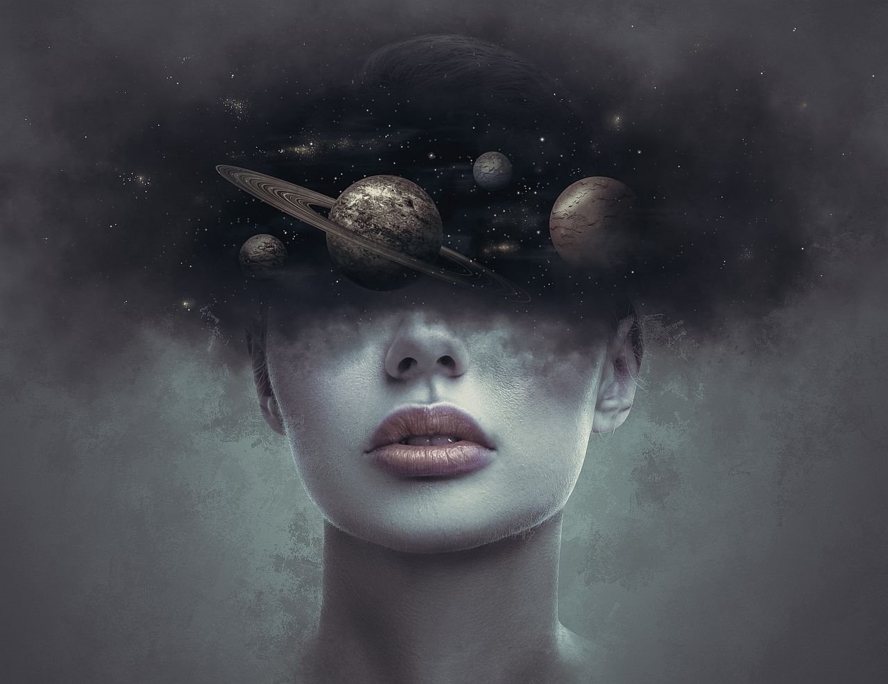 Devojka s glavom u kosmosu