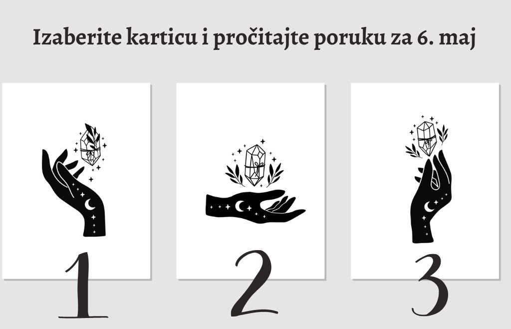 Izaberite karticu i pročitajte poruku za 6 maj.