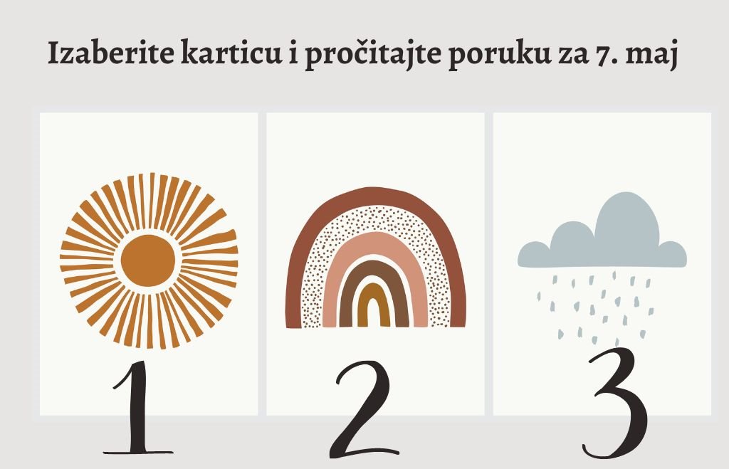 Izaberite karticu i pročitajte poruku za 7 maj.