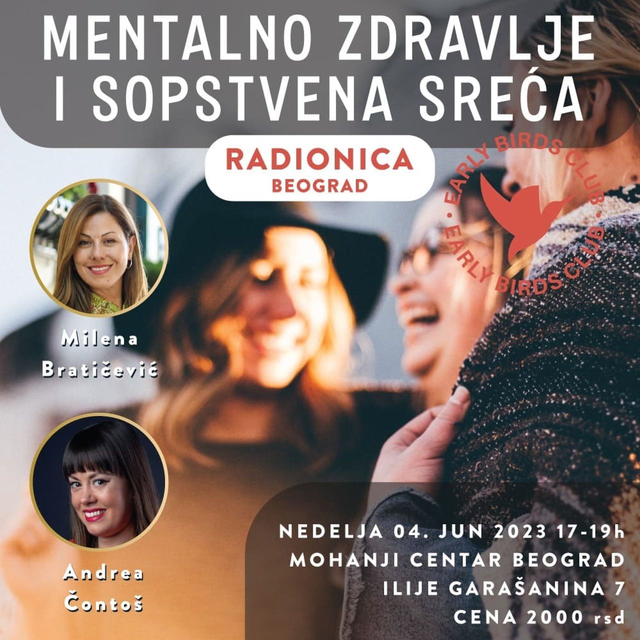 Radionica Mentalno zdravlje i sopstvena sreća 4 juna 2023 godine.