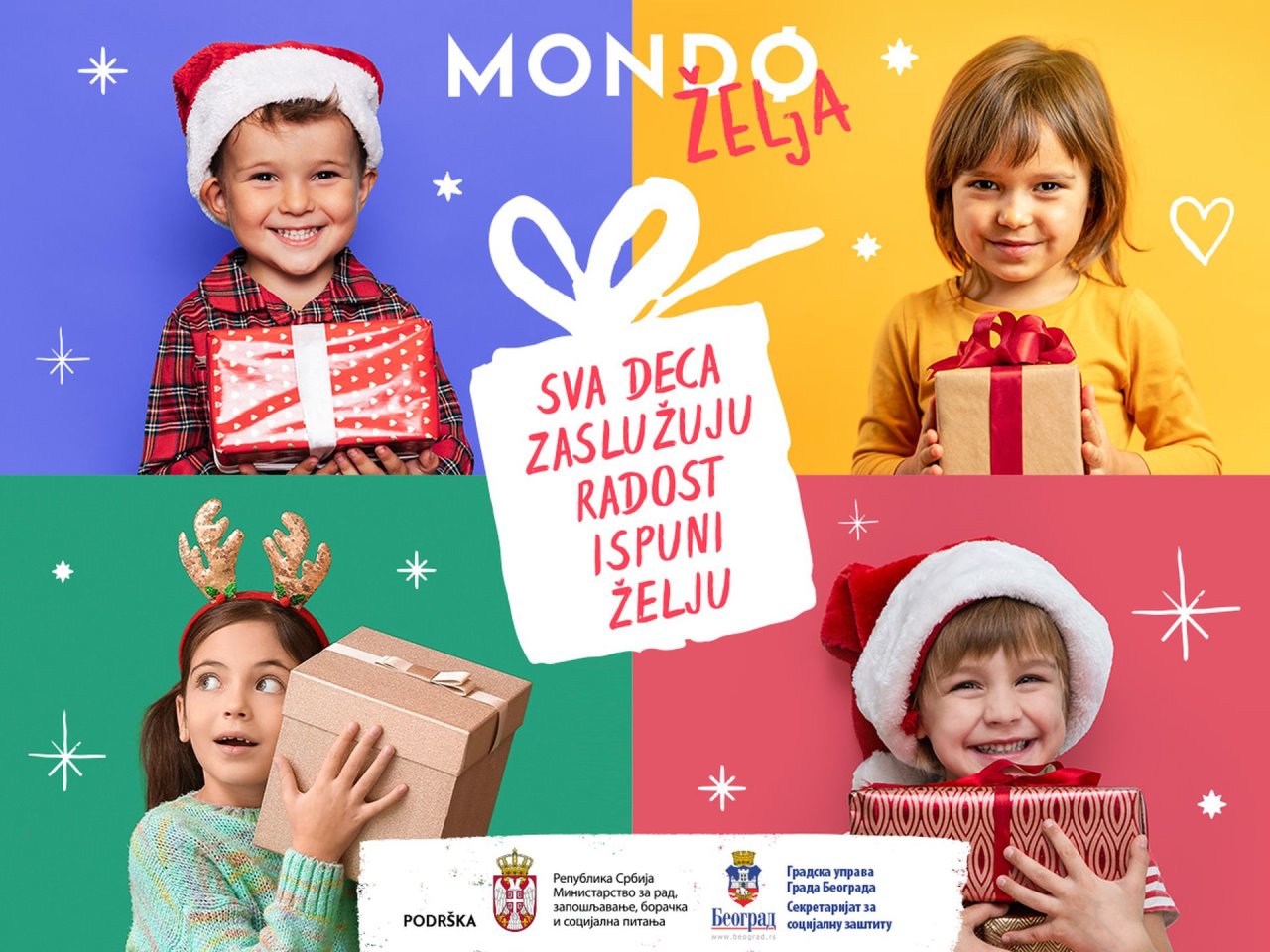 Mondo želja humanitarna akcija ispunite novogodišnju želju detetu iz doma bez roditeljskog staranja.