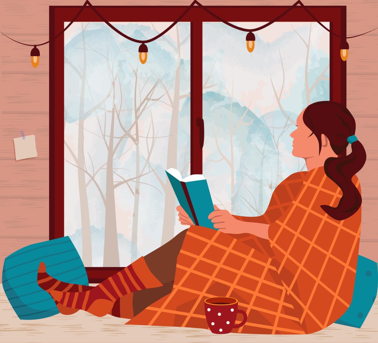 Žena čita knjigu umotana u ćebence za dnevni horoskop