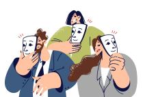 Ilustracija ljudi sa maskama