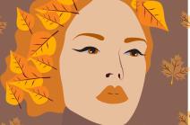 Ilustracija devojke u jesen za dnevni horoskop