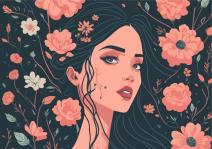 Ilsutracija devojke za dnevni horoskop