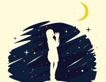 Devojka fotografiše mlad Mesec