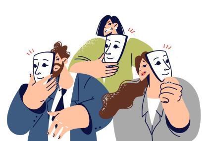 Ilustracija ljudi sa maskama