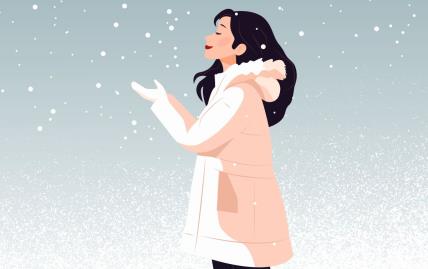 Devojka hvata pahulje za dnevni horoskop