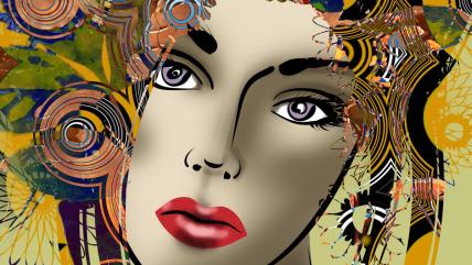 Ilustracija devojke za dnevni horoskop