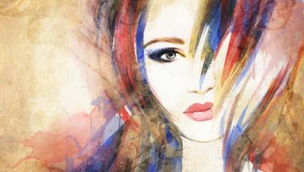 Ilustracija devojke za dnevni horoskop