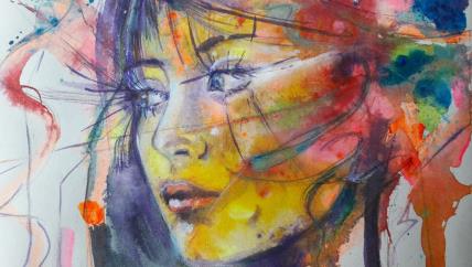 Ilustracija devojke za dnevni horoskop