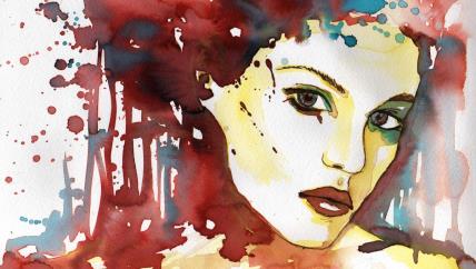 Ilustracija devojke za dnevni horoskop