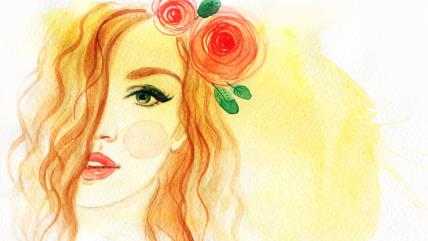 Ilustracija devojke za dnevni horoskop