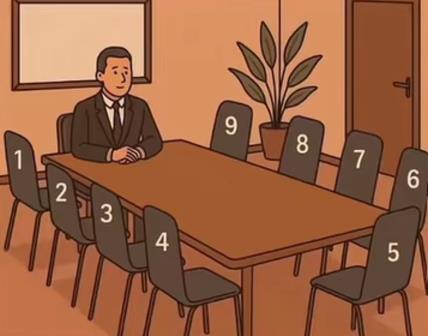 Ilustracija čoveka za stolom test ličnosti