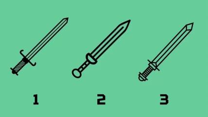 Ilstracija mačeva za test ličnosti