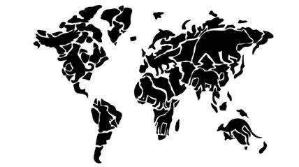 Životinje na mapi sveta