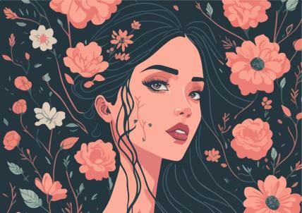 Ilsutracija devojke za dnevni horoskop