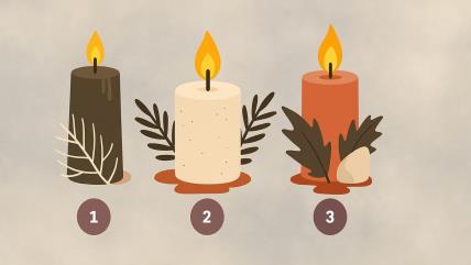 Ilustracija sveća za test ličnosti