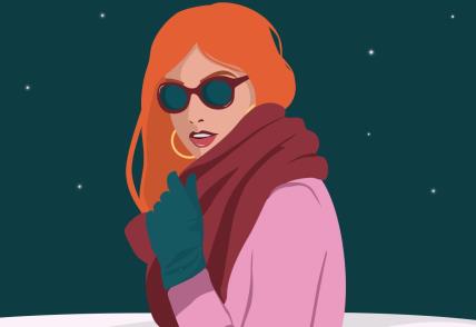 Ilustracija devojke za dnevni horoskop