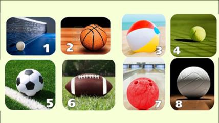 Sportske lopte za test ličnosti