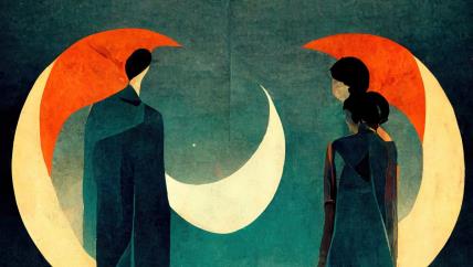 Stilizovani par koji se spaja