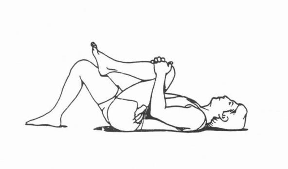 Crtež žena radi jogu