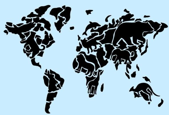 Životinje skrivene u mapi sveta