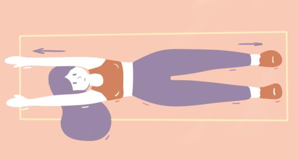 Žena leži na leđima