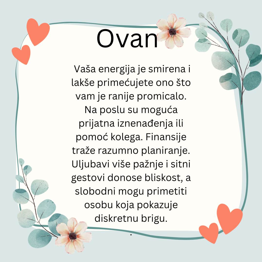 Dnevni horoskop 8 mart 2026 